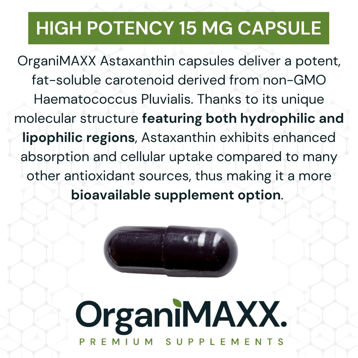 OrganiMAXX Astaxanthin One A Day Capsules - 60 Count OrganiMAXX.