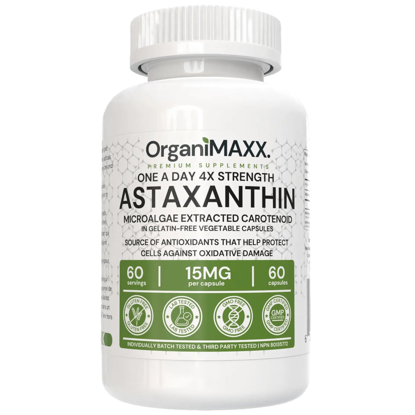 OrganiMAXX Astaxanthin One A Day Capsules - 60 Count OrganiMAXX.