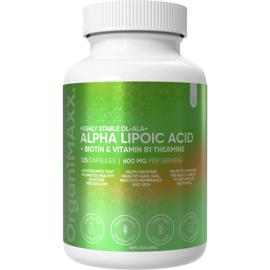 OrganiMAXX Alpha Lipoic Acid+ Capsules OrganiMAXX.