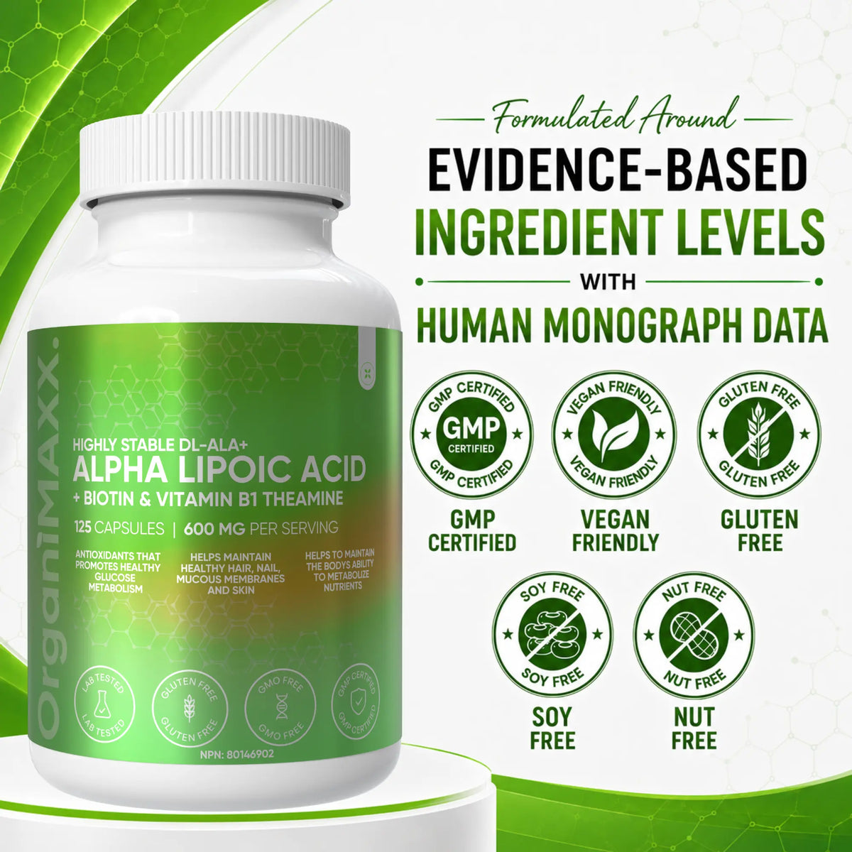OrganiMAXX Alpha Lipoic Acid+ Capsules OrganiMAXX.