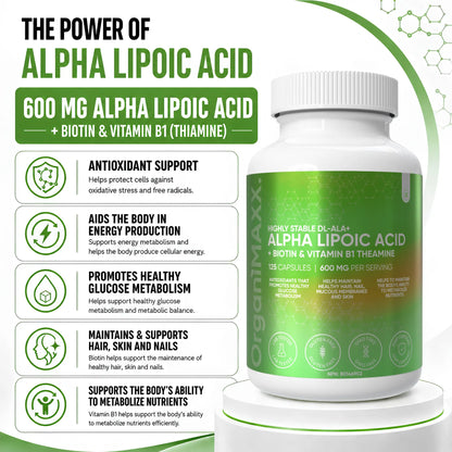 OrganiMAXX Alpha Lipoic Acid+ Capsules OrganiMAXX.