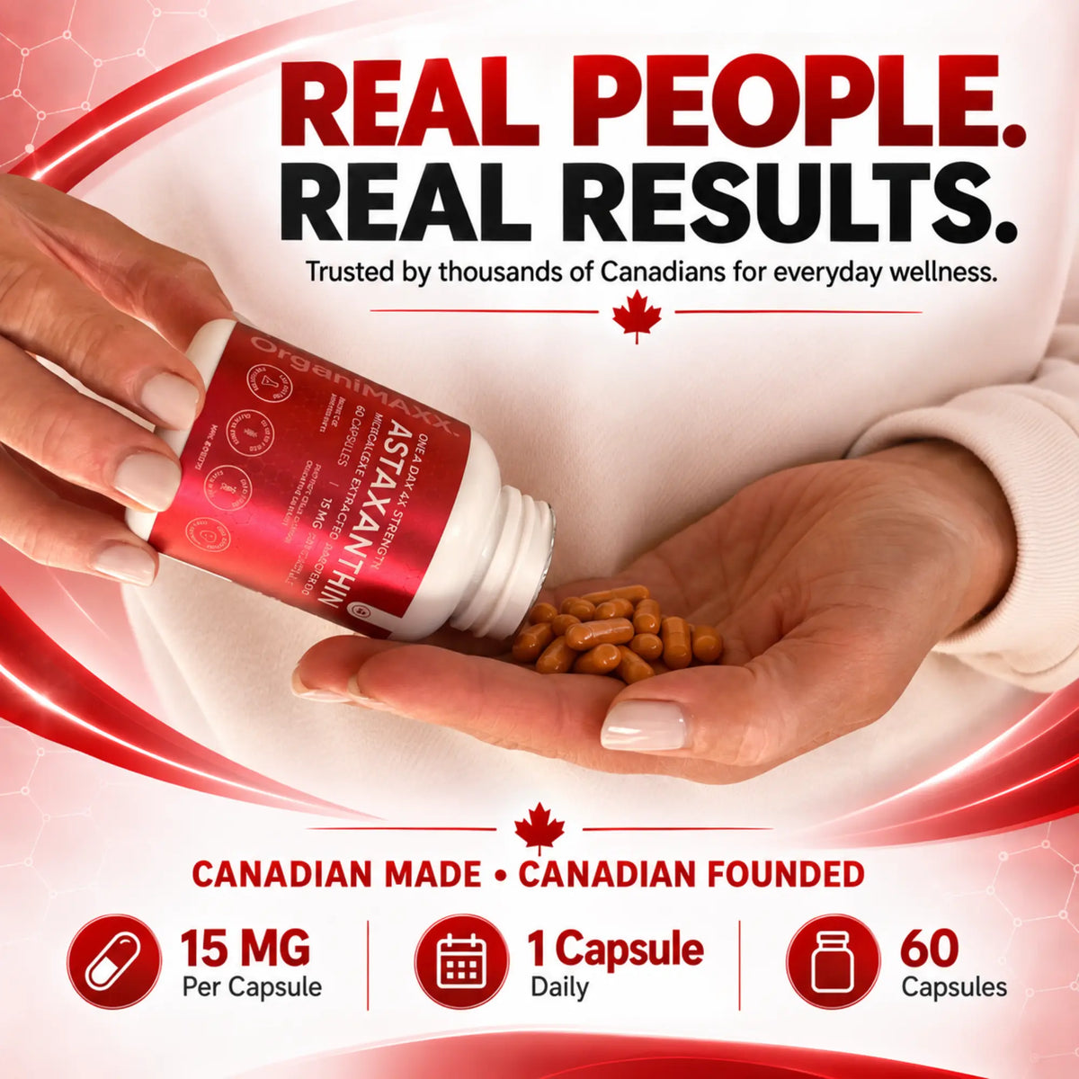 OrganiMAXX Astaxanthin 15 MG Capsules OrganiMAXX.