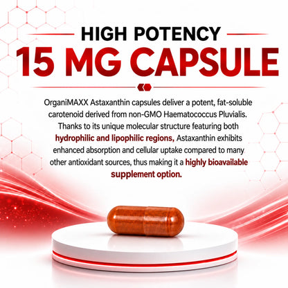 OrganiMAXX Astaxanthin 15 MG Capsules OrganiMAXX.