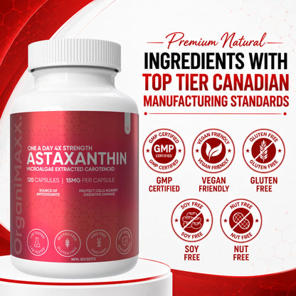 OrganiMAXX Astaxanthin 15 MG Capsules OrganiMAXX.