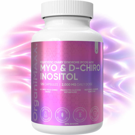 OrganiMAXX Myo Inositol & D Chiro Inositol PCOS Supplement For Women OrganiMAXX.