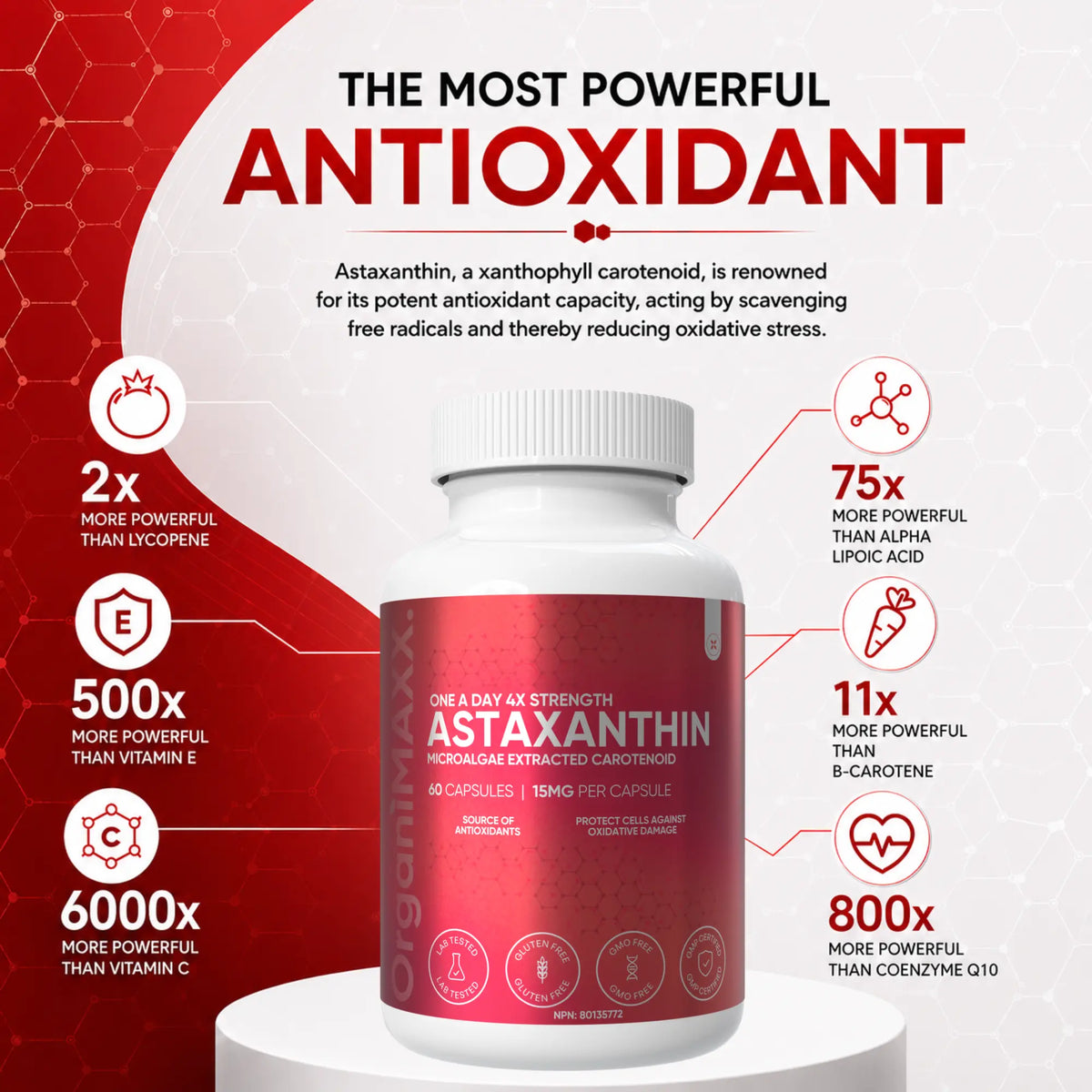 OrganiMAXX Astaxanthin One A Day Capsules OrganiMAXX.