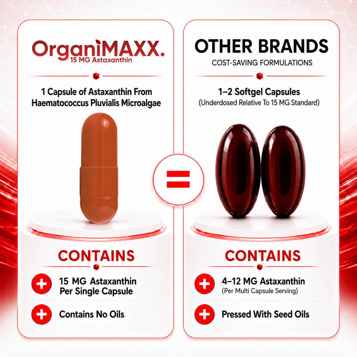 OrganiMAXX Astaxanthin 15 MG Capsules OrganiMAXX.