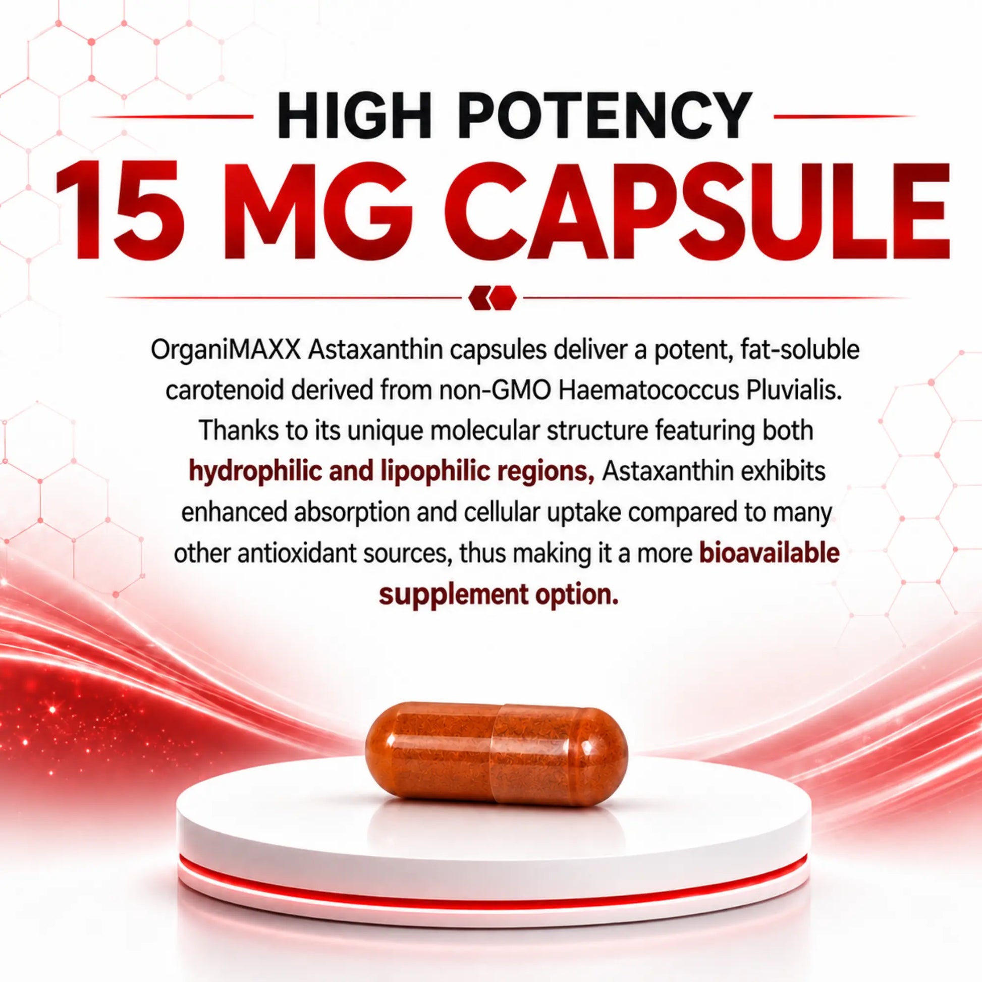 OrganiMAXX Astaxanthin 15 MG Capsules OrganiMAXX.