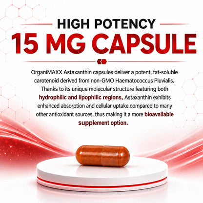 OrganiMAXX Astaxanthin 15 MG Capsules OrganiMAXX.