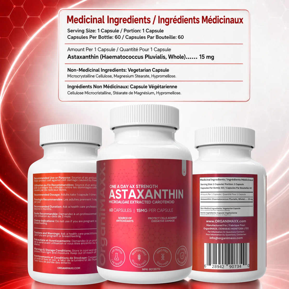 OrganiMAXX Astaxanthin One A Day Capsules OrganiMAXX.