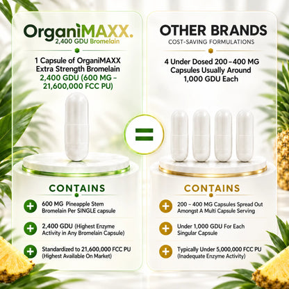 OrganiMAXX Bromelain Capsules 600 MG OrganiMAXX.
