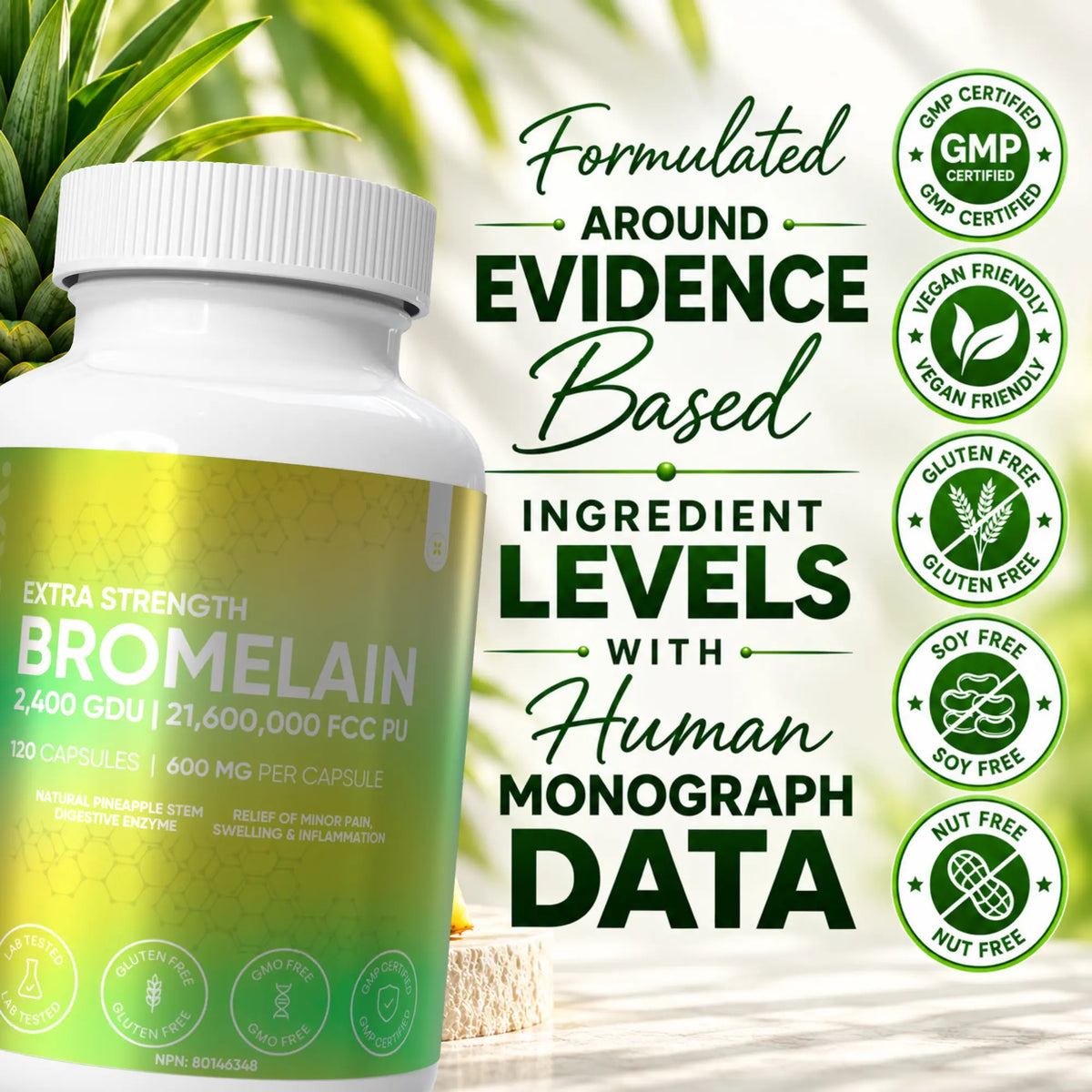 OrganiMAXX Bromelain Capsules 600 MG OrganiMAXX.