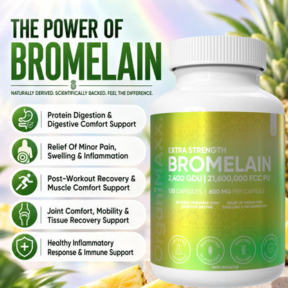 OrganiMAXX Bromelain Capsules 600 MG OrganiMAXX.
