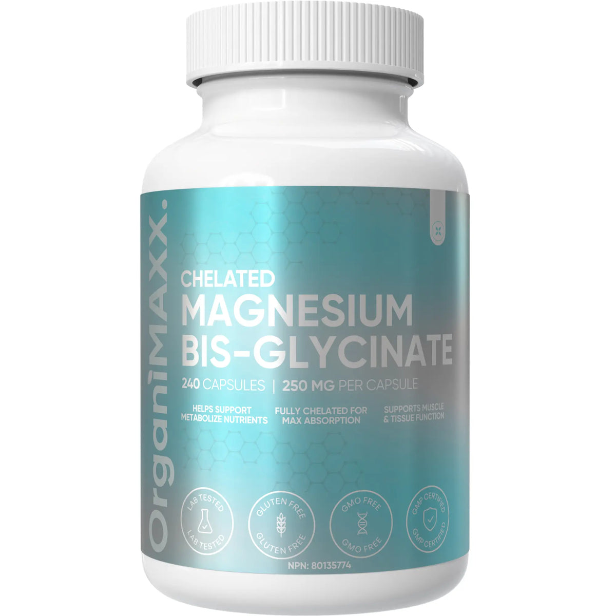 OrganiMAXX Magnesium Glycinate Fully Chelated OrganiMAXX.