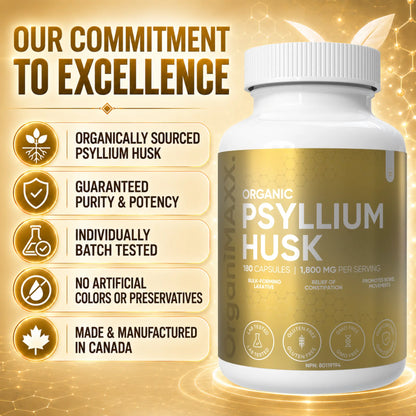 OrganiMAXX Psyllium Husk Capsules 1800 MG OrganiMAXX.