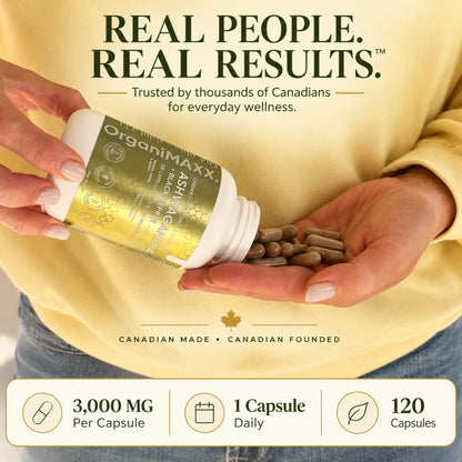 OrganiMAXX Ashwagandha 3,000 MG Capsules OrganiMAXX.