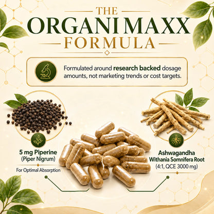OrganiMAXX Ashwagandha 3,000 MG Capsules OrganiMAXX.