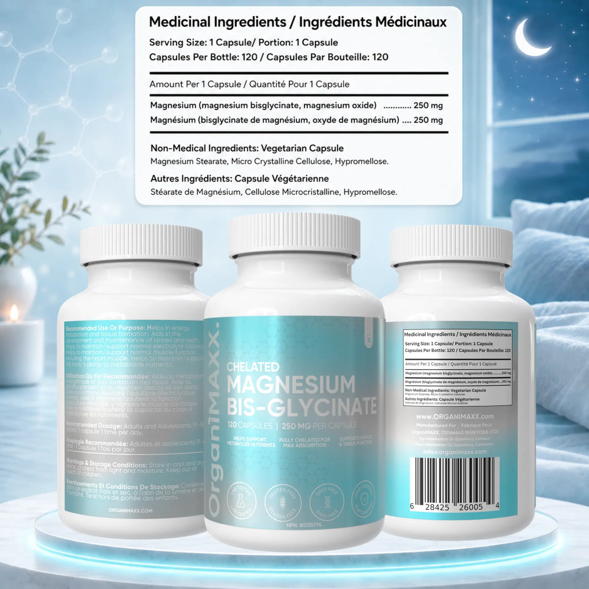 OrganiMAXX Magnesium Glycinate Fully Chelated OrganiMAXX.