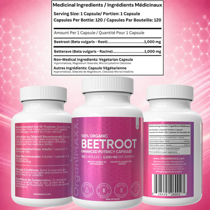 OrganiMAXX Beetroot Capsules 2,000 MG OrganiMAXX.