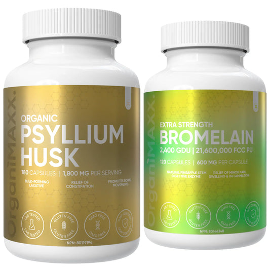 The Daily Digest Bundle - Psyllium Husk & Bromelain OrganiMAXX.