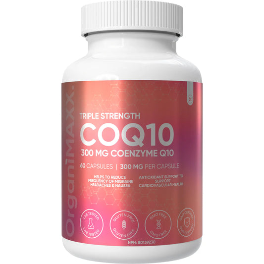 OrganiMAXX COQ10 Triple Strength 300 MG Capsules OrganiMAXX.