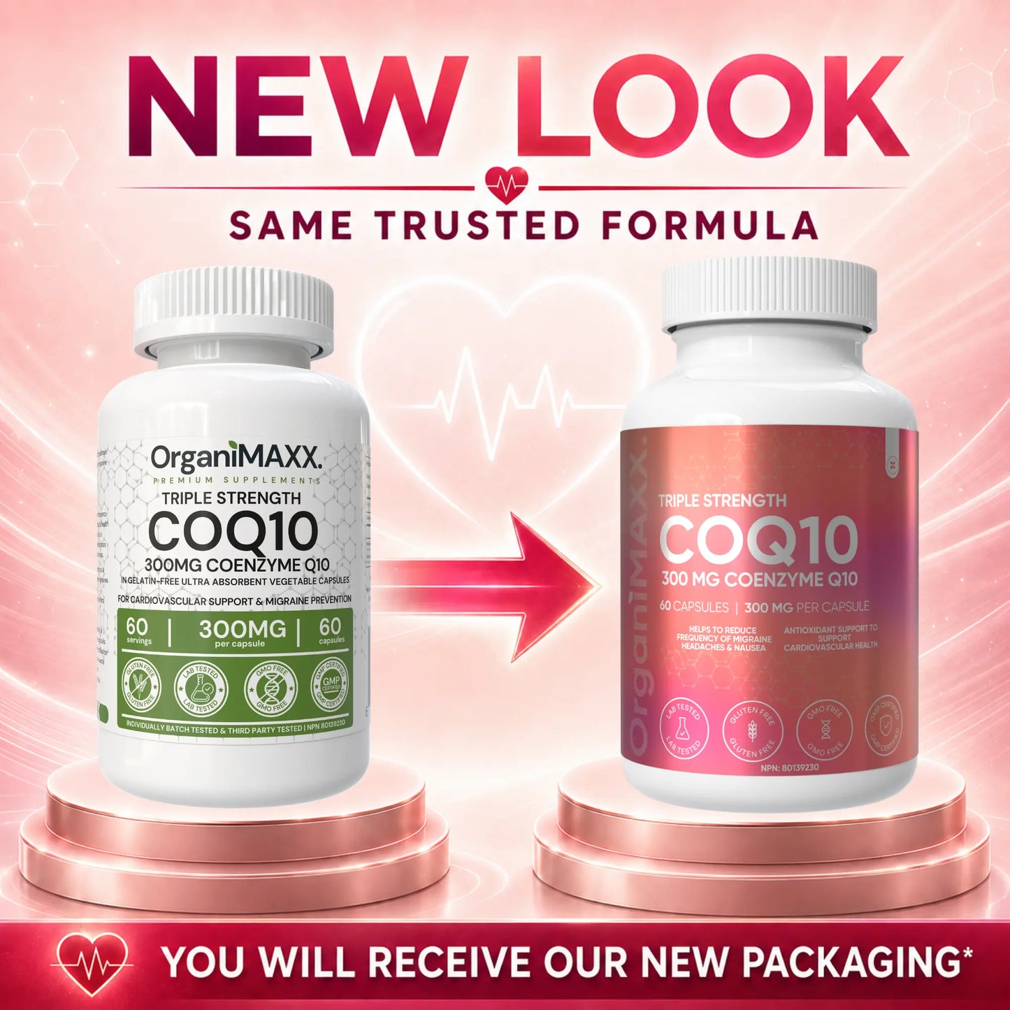 OrganiMAXX COQ10 Triple Strength 300 MG Capsules OrganiMAXX.