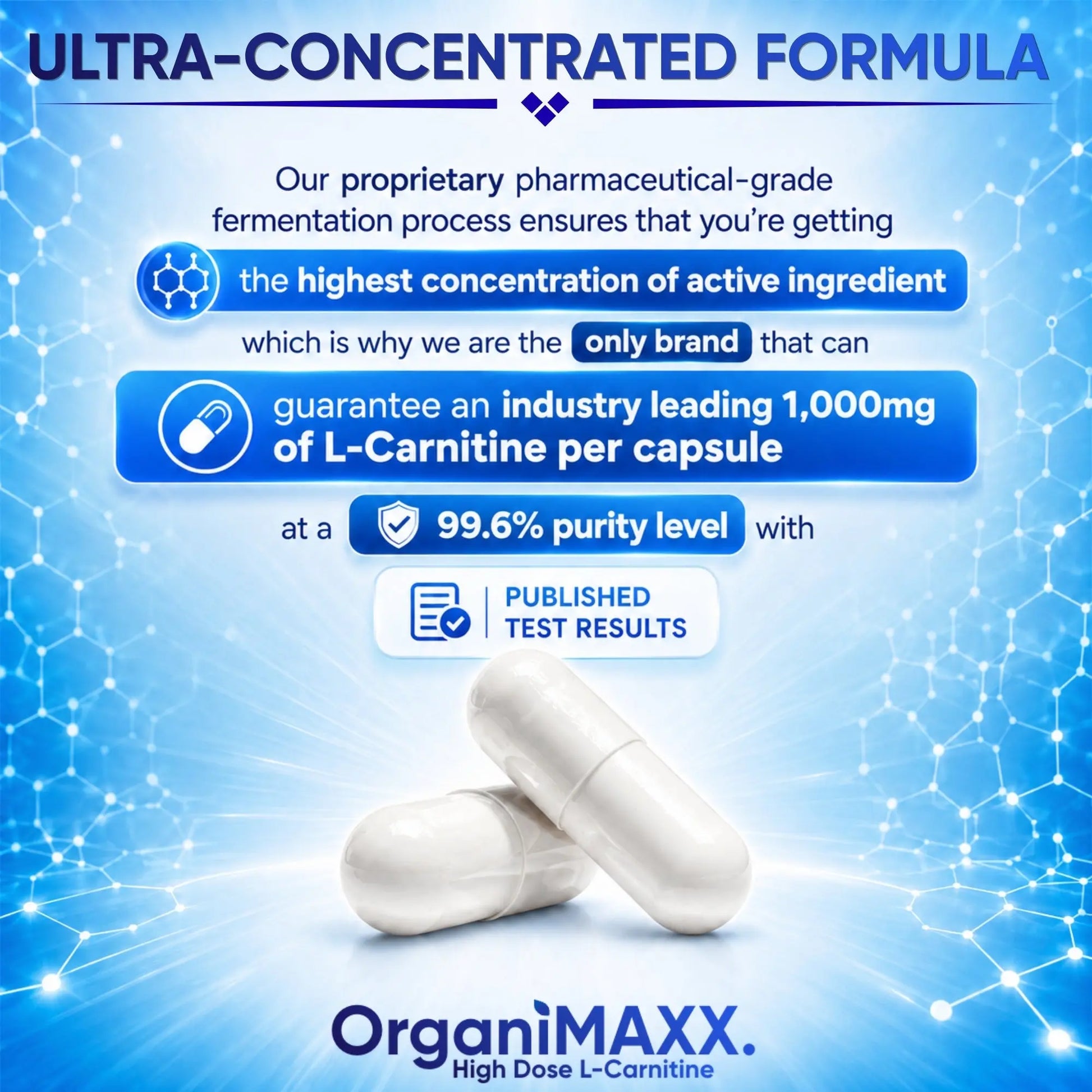 OrganiMAXX L Carnitine Double Dose 1,000 MG Capsules OrganiMAXX.