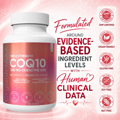 OrganiMAXX COQ10 Triple Strength 300 MG Capsules OrganiMAXX.