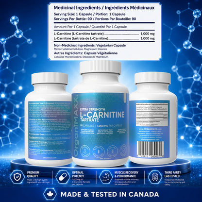 OrganiMAXX L Carnitine Double Dose 1,000 MG Capsules OrganiMAXX.