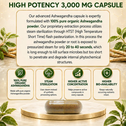 OrganiMAXX Ashwagandha 3,000 MG Capsules OrganiMAXX.
