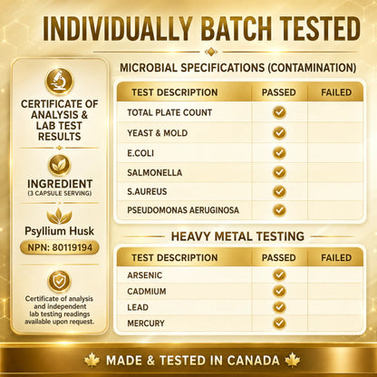 OrganiMAXX Certified Organic Psyllium Husk Capsules 1800 MG OrganiMAXX.