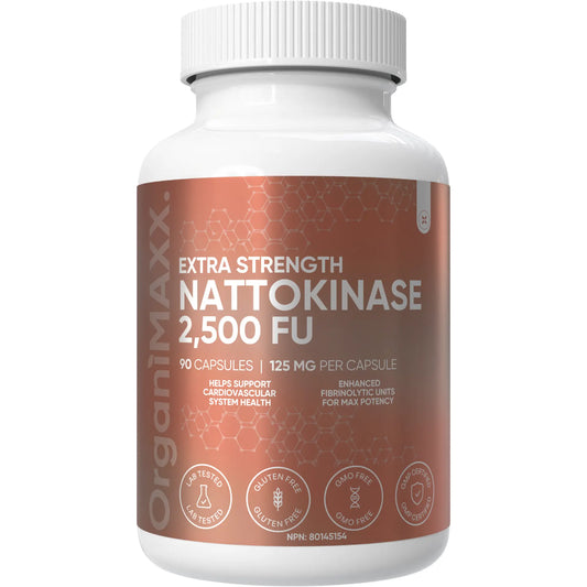 OrganiMAXX Nattokinase Extra Strength 125 MG Capsules OrganiMAXX.
