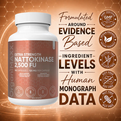 OrganiMAXX Nattokinase Extra Strength 125 MG Capsules OrganiMAXX.