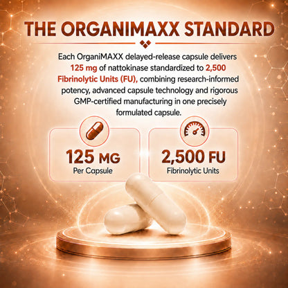 OrganiMAXX Nattokinase 125 MG Capsules OrganiMAXX.