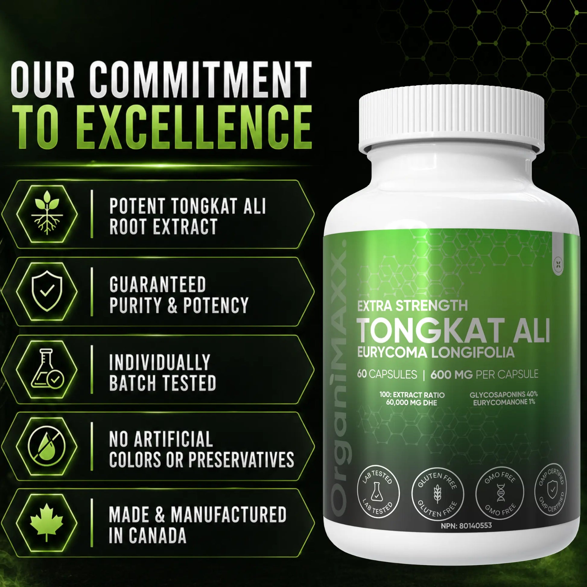 OrganiMAXX Tongkat Ali 600 MG Capsules OrganiMAXX.
