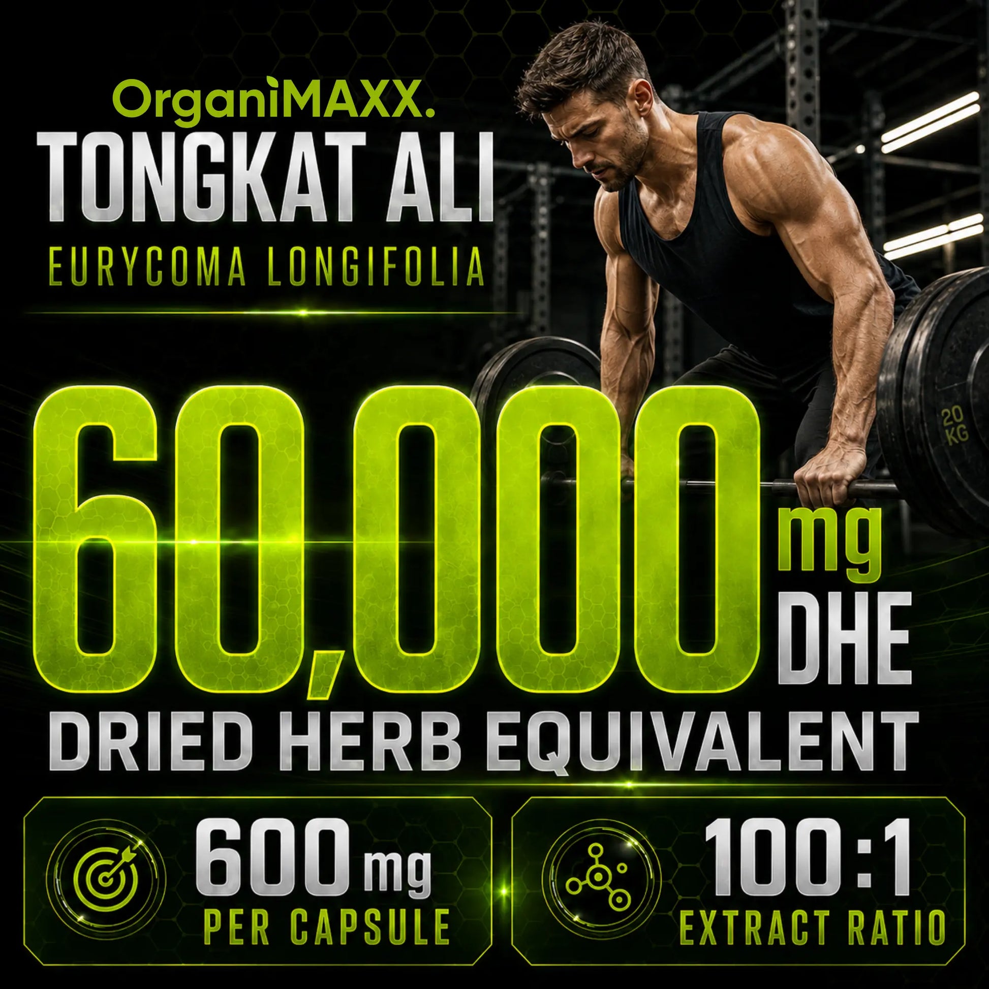 OrganiMAXX Tongkat Ali 600 MG Capsules OrganiMAXX.