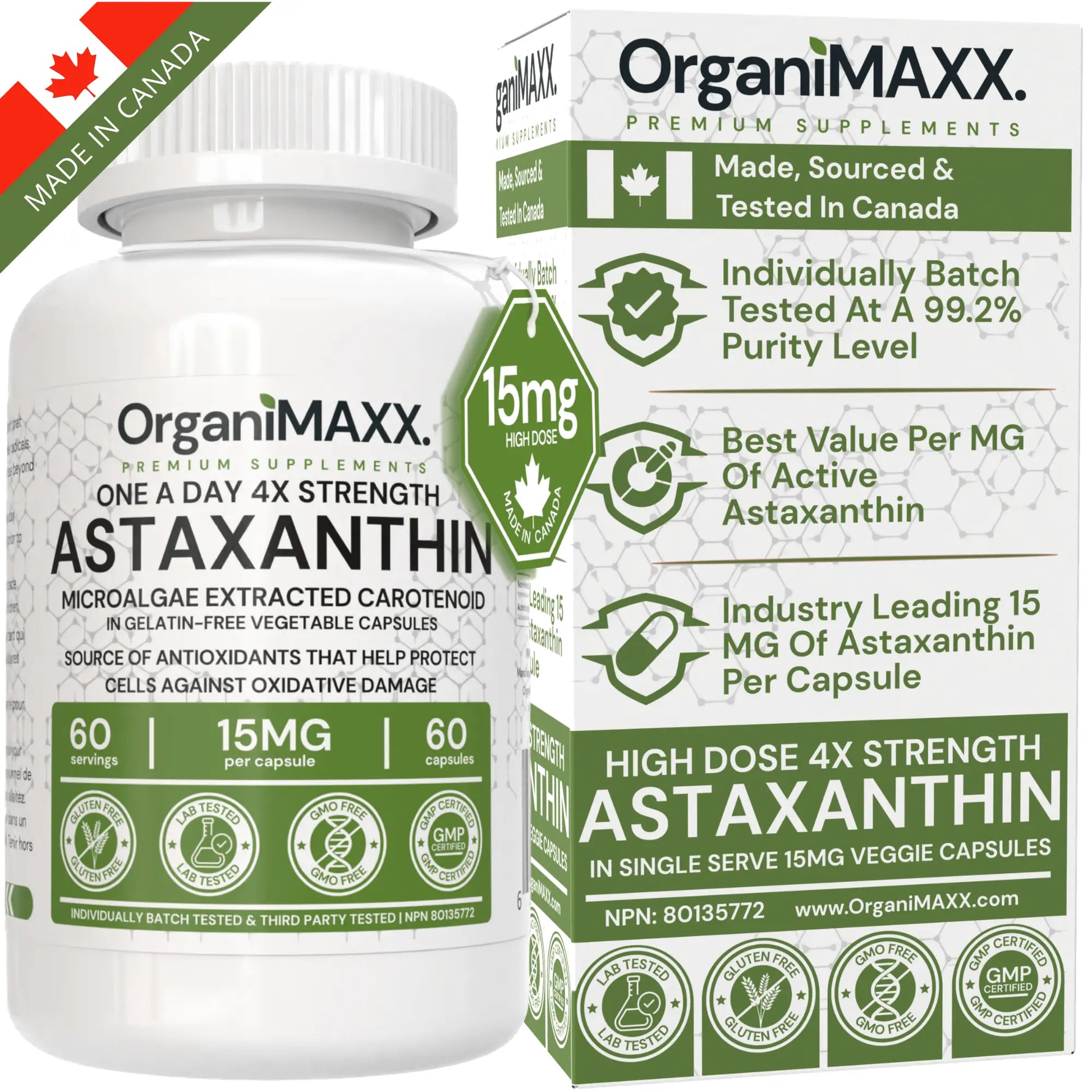OrganiMAXX Astaxanthin One A Day Capsules OrganiMAXX.