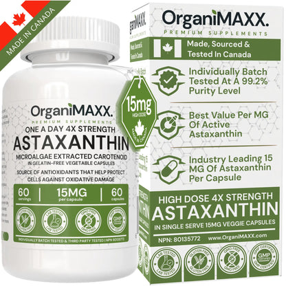 OrganiMAXX Astaxanthin One A Day Capsules OrganiMAXX.
