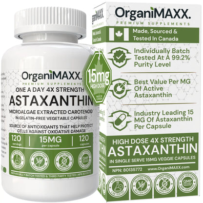 OrganiMAXX Astaxanthin One A Day Capsules OrganiMAXX.