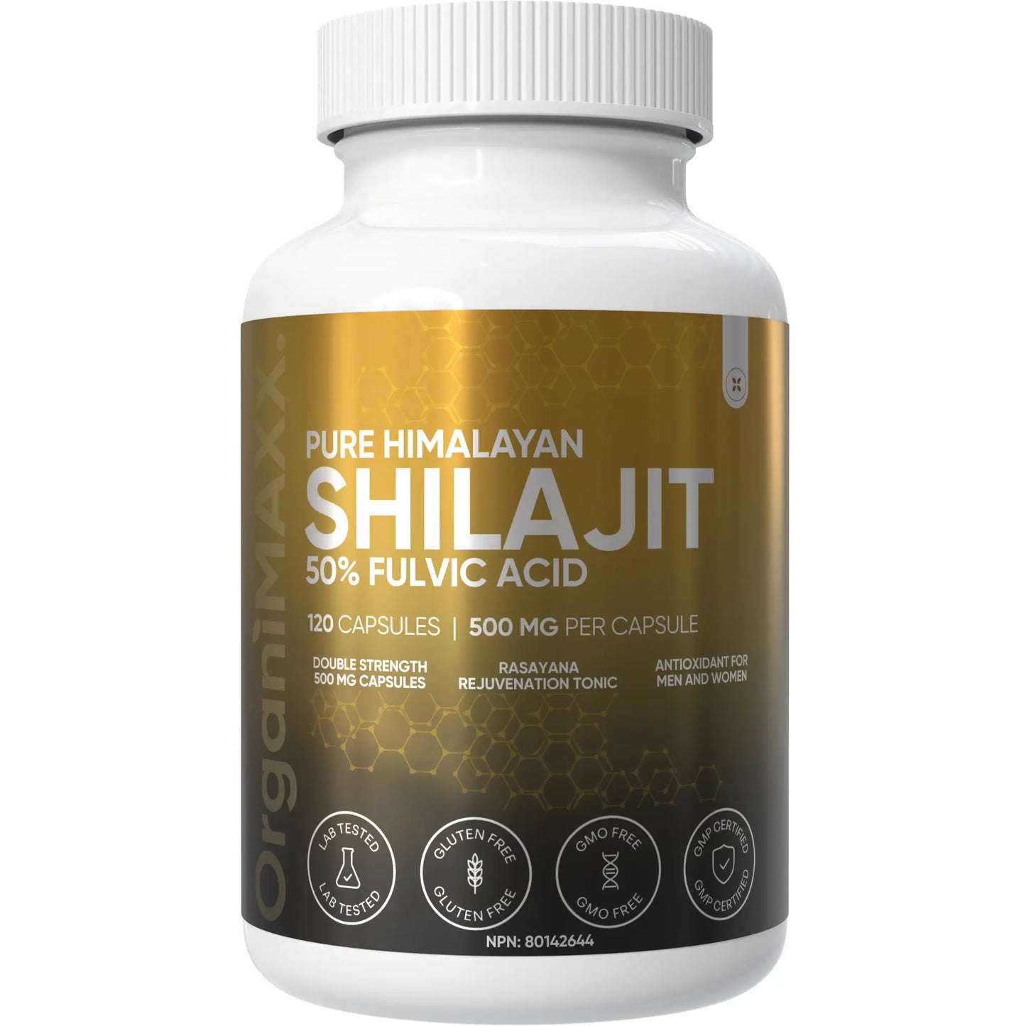OrganiMAXX Pure Himalayan Organic Shilajit Double Dose Capsules OrganiMAXX.