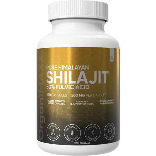 OrganiMAXX Pure Himalayan Organic Shilajit Double Dose Capsules OrganiMAXX.