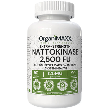 OrganiMAXX Nattokinase Extra Strength 125 MG Capsules OrganiMAXX.