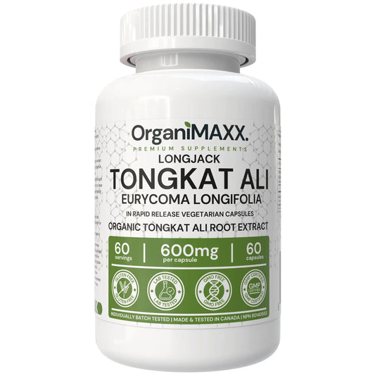 OrganiMAXX Tongkat Ali 600 MG Capsules - 60 Count OrganiMAXX.