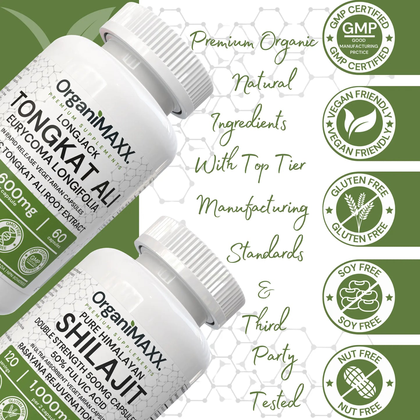 OrganiMAXX Double Strength Shilajit + Tongkat Ali Bundle Pack OrganiMAXX.