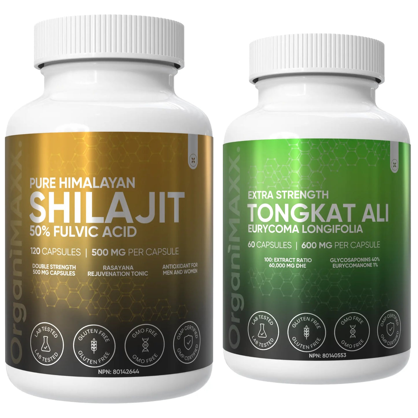 The Testosterone Stack - Tongkat Ali & Shilajit OrganiMAXX.