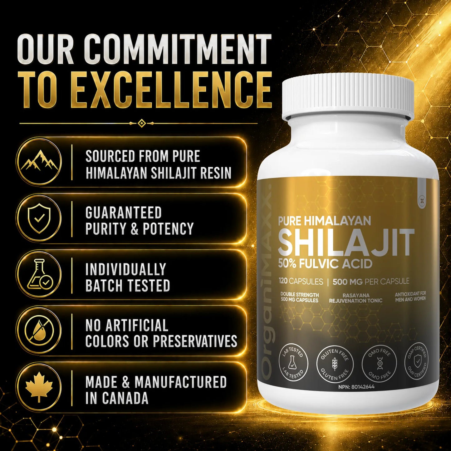 OrganiMAXX Pure Himalayan Shilajit Capsules OrganiMAXX.