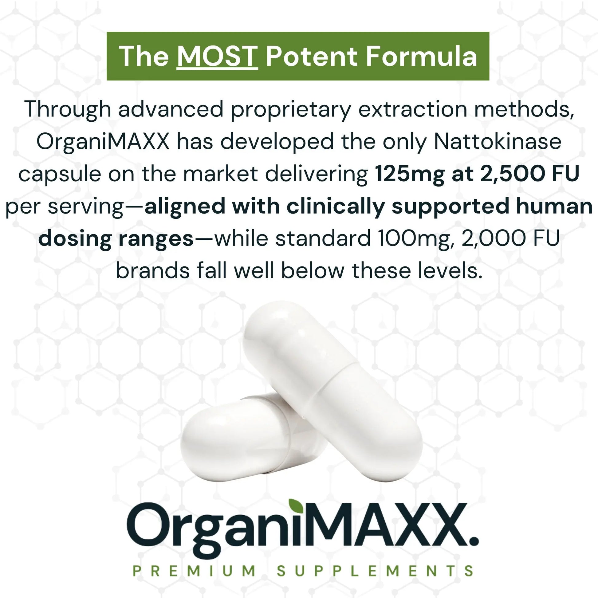 OrganiMAXX Nattokinase Extra Strength 125 MG Capsules OrganiMAXX.