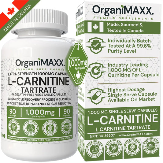 OrganiMAXX L Carnitine Double Dose 1,000 MG Capsules OrganiMAXX.