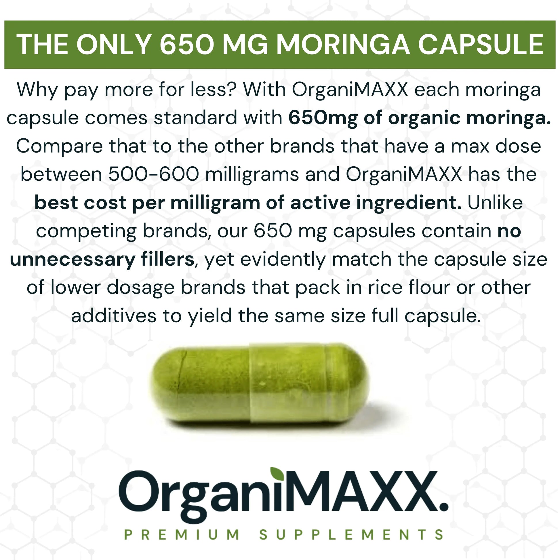 moringa capsules 650 mg per capsule