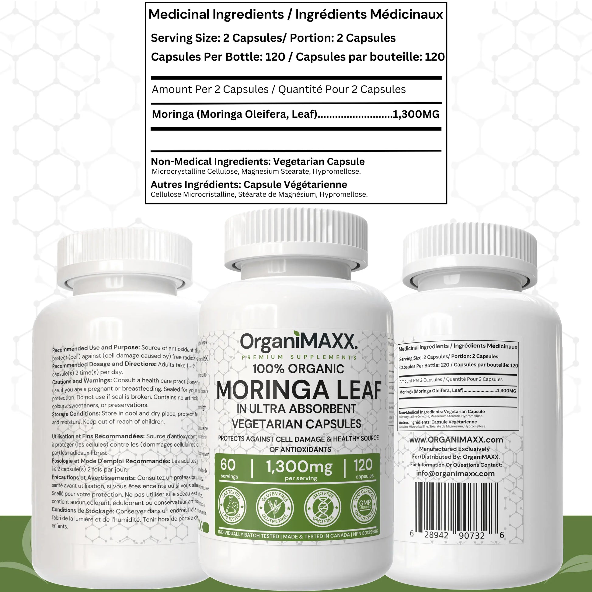 moringa nutritional facts organimaxx